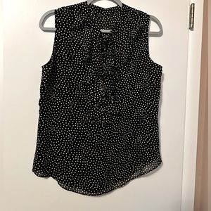 Black and white polkadot shirt